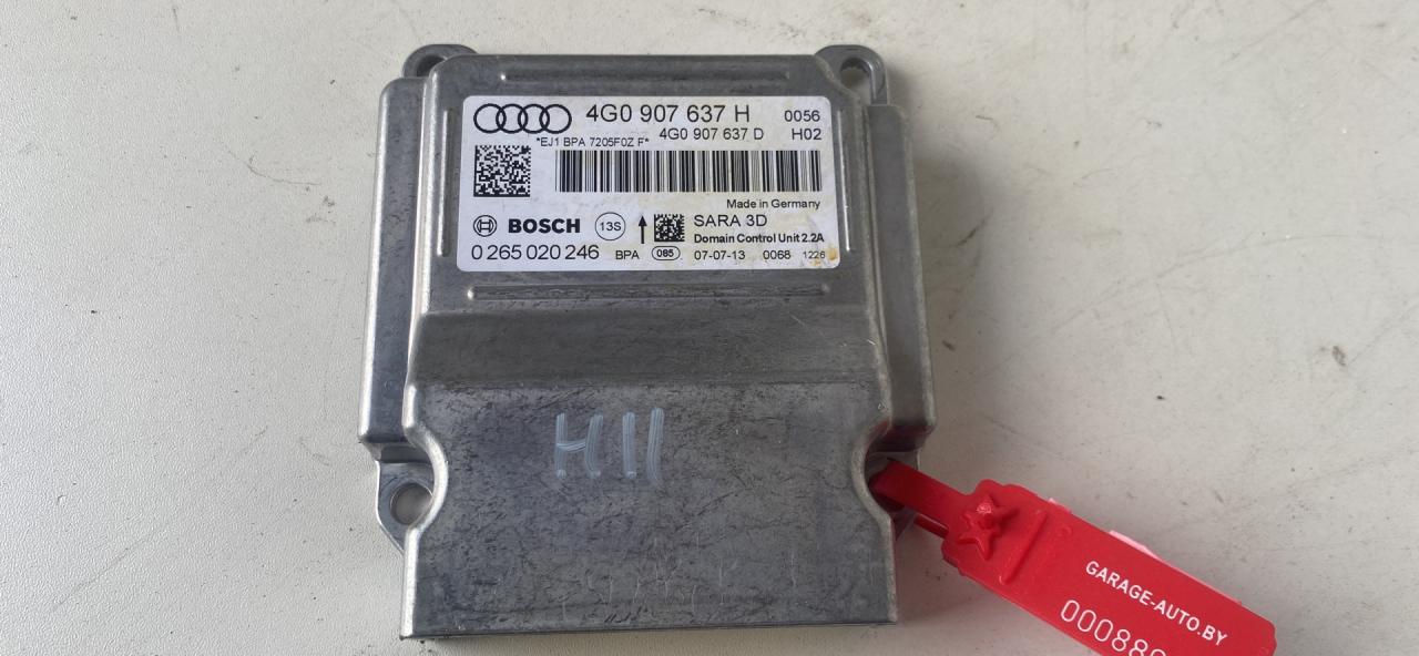 блок AirBag Audi A6 4G/C7 2013, 2.8 л., CHVA, бензин, АКПП, седан, 4G0907637H, 4G0907637D, 0265020246 - фото №1