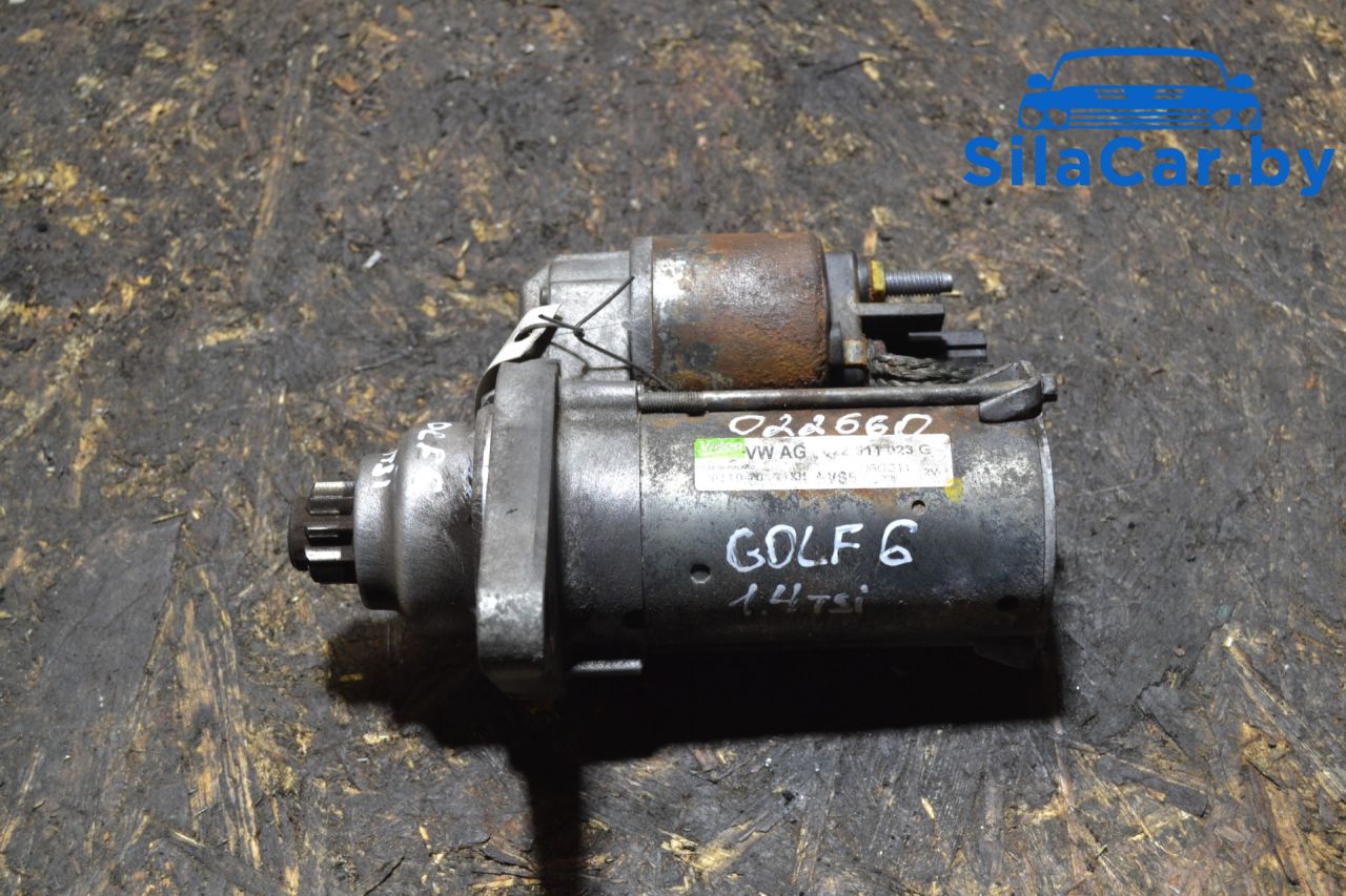 стартер Volkswagen Golf 6 поколение (2008 - 2012), 1.4 л., Ti, CAXA, бензин, МКПП, 02Z911023G - фото №1