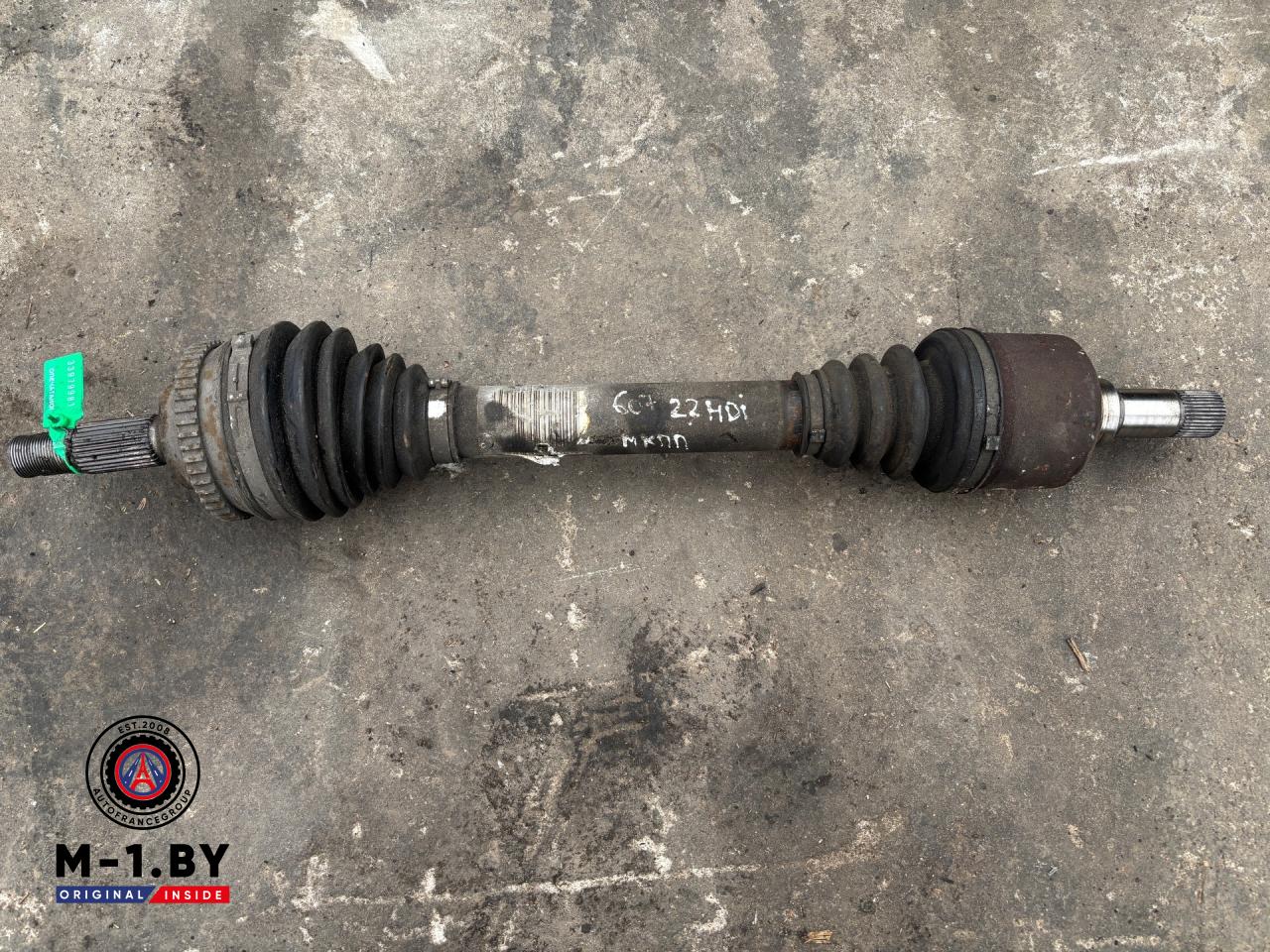 полуось передняя левая (приводной вал, ШРУС) Peugeot 607 1 поколение (2000 - 2004), 2.2 л., HDi, дизель, МКПП, 9628457980 - фото №1