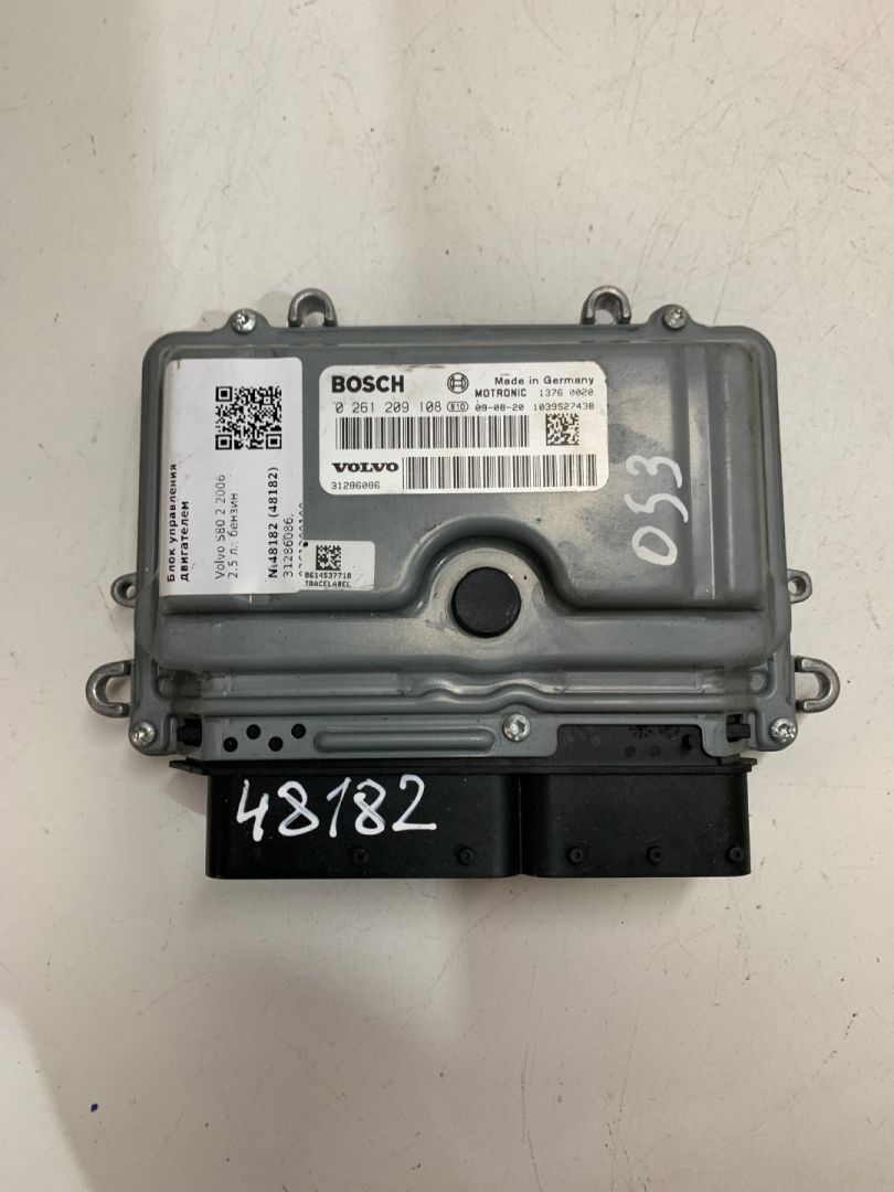 блок управления двигателем Volvo S80 2 поколение 2006, 2.5 л., бензин, 31286086, 0261209108 - фото №1