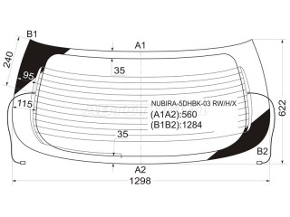 стекло заднее Chevrolet Lacetti 1 поколение 2008, хетчбэк 5 дв., 96424031, NUBIRA-5DHBK-03RWHX