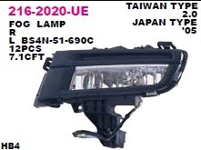 фара противотуманная левая Mazda 3 BK 2005, седан, 216-2020L-UE