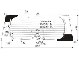 стекло заднее Suzuki Grand Vitara 2 поколение 2006, внедорожник 5 дв., YT4RWHX, YT4RWHX
