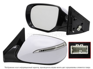 зеркало наружное левое Hyundai Santa Fe 3 поколение (DM) 2014, 388-HND098TL, 876102W014