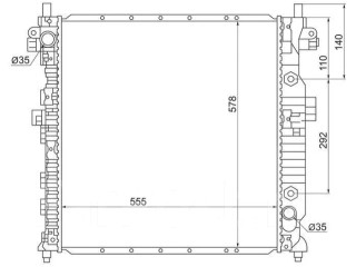 Радиатор охлаждения топлива SsangYong Kyron 1 поколение 2006, 1026287SX, 1026287SX