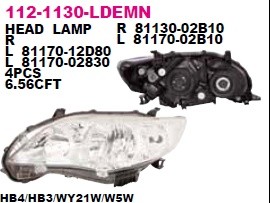 фара левая Toyota Corolla 10 поколение (E140/E150) [рестайлинг] 2010, 112-1130L-LDEMN, 112-1130L-LDEMN