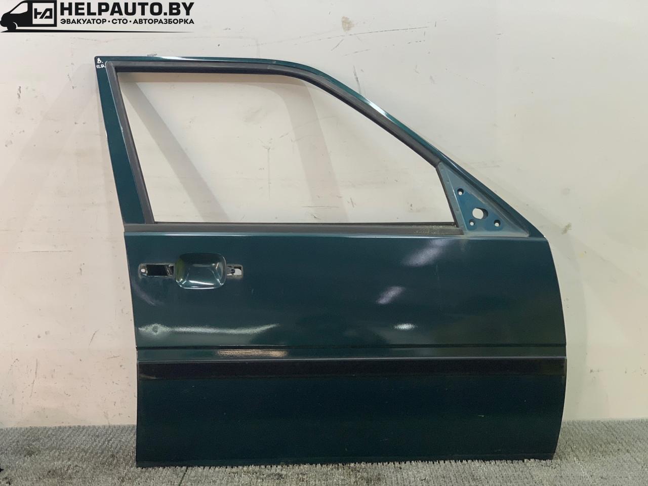 дверь передняя правая Volvo 460 1 поколение 1993, 2.0 л., бензин, МКПП, зелёный, седан, передний привод - фото №1
