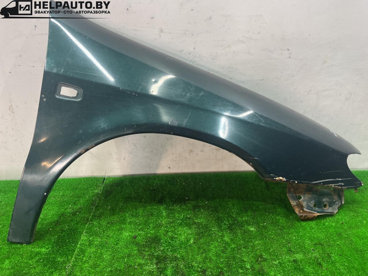 крыло переднее правое Citroen Xsara 1 поколение 1998, 1.6 л., бензин, 5МКПП, зелёный, хетчбэк 3 дв., передний привод - фото №1