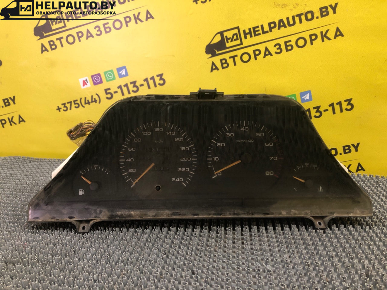 щиток приборов (приборная панель) Peugeot 605 1 поколение 1994, 2.0 л., бензин, МКПП, серый, седан, передний привод - фото №1