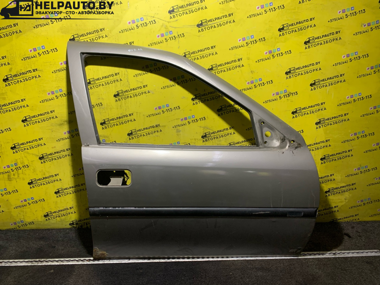 дверь передняя правая Opel Vectra B 1996, 1.7 л., X 17 DT (TC4EE1), дизель, МКПП, серебро, хетчбэк 5 дв., передний привод - фото №1