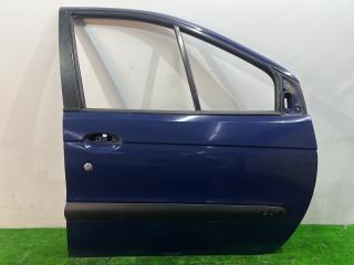 дверь передняя правая Renault Scenic 1 поколение 1998, 1.9 л., F9Q 734, дизель, синий, минивэн, передний привод
