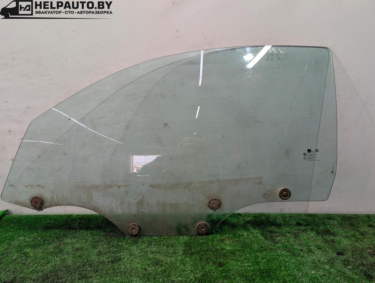 стекло двери передней левой Hyundai Coupe RD 1997, 2.0 л., бензин, МКПП, серебристый, купе, передний привод, 43R-00117, DOT312AS2M541 - фото №1