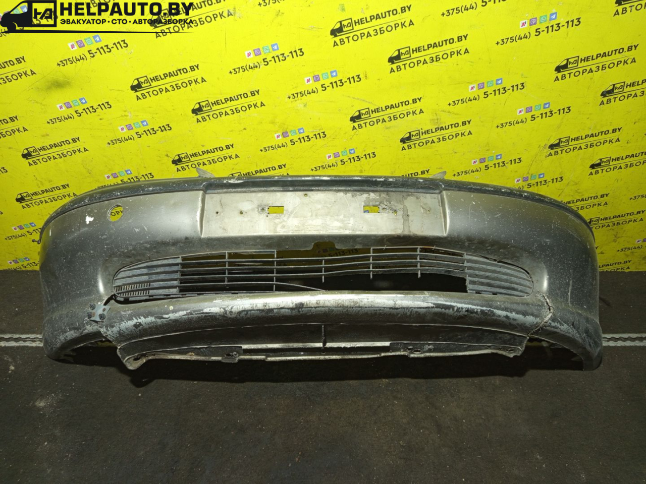 бампер передний Opel Vectra B 1996, 1.7 л., X 17 DT (TC4EE1), дизель, МКПП, серебро, хетчбэк 5 дв., передний привод - фото №1