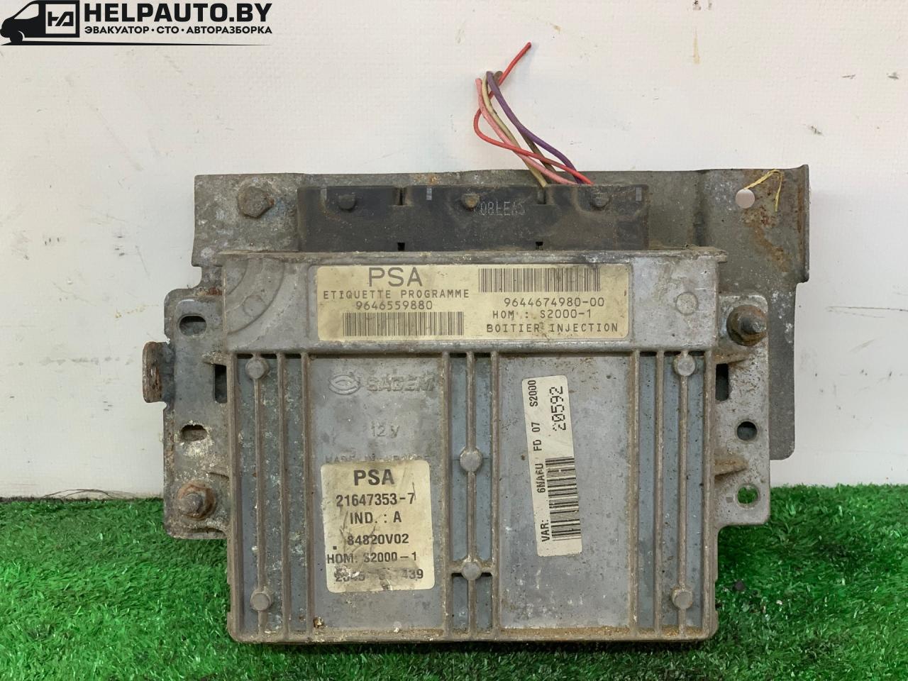 блок управления двигателем Citroen Xsara Picasso 1 поколение 2002, 2.0 л., бензин, МКПП, серый, передний привод, 9646559880, 9644674980-00, 21647353-7 - фото №1