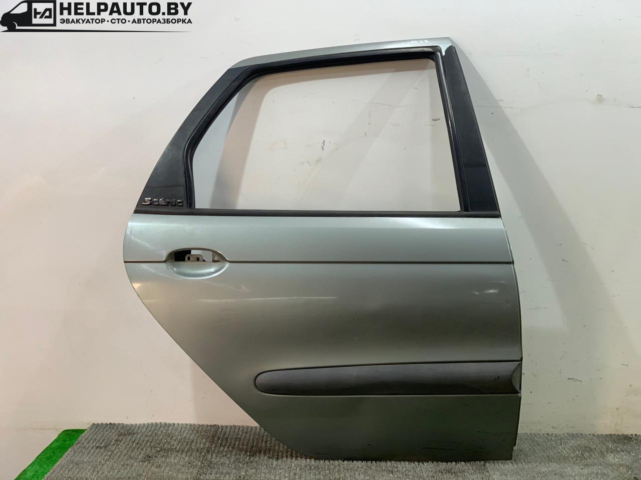 дверь задняя правая Renault Scenic 1 поколение 1997, 1.9 л., F8Q 786, дизель, МКПП, серый, передний привод - фото №1