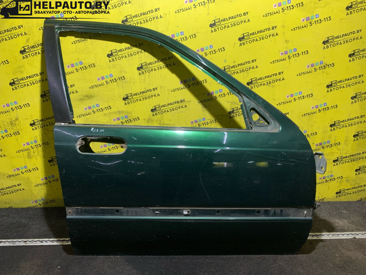 дверь передняя правая Rover 400 Series 2 поколение 1999, 1.4 л., 14 K4F, бензин, МКПП, зеленый, хетчбэк 5 дв., передний привод - фото №1