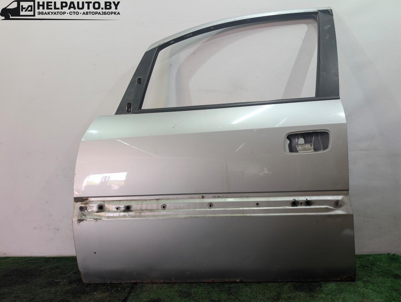 дверь передняя левая Opel Zafira 1 поколение (A) 2002, 2.2 л., дизель, 5МКПП, серебристый, минивэн, передний привод - фото №1