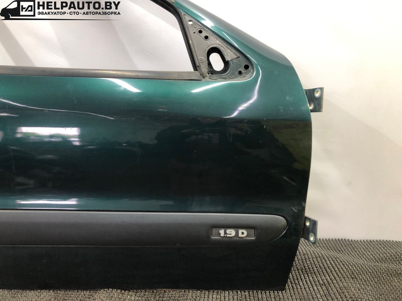 дверь передняя правая Citroen Xsara 1 поколение 1998, 1.9 л., дизель, 5МКПП, зеленый, универсал - фото №1