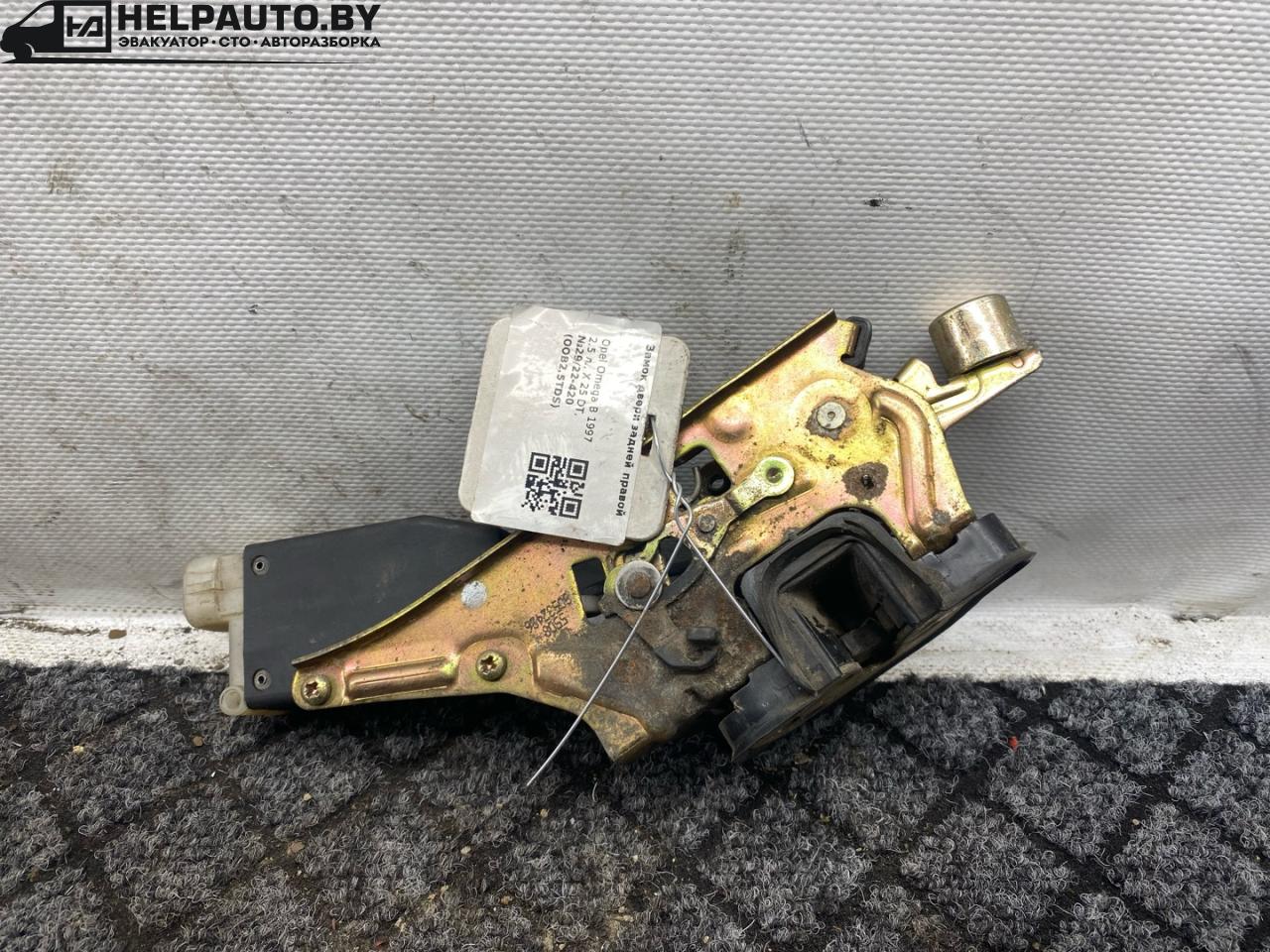 замок двери задней правой Opel Omega B 1997, 2.5 л., X 25 DT, дизель, МКПП, черный, универсал, 90532436 - фото №1