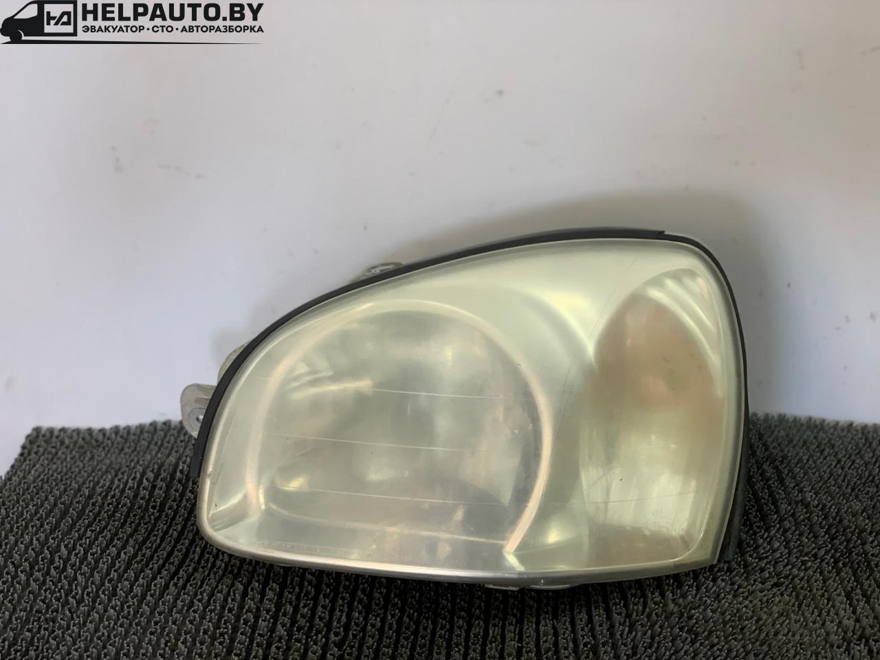фара левая Hyundai Santa Fe 1 поколение (SM) 2001, 2.4 л., бензин, МКПП, черный, внедорожник 5 дв., передний привод - фото №1
