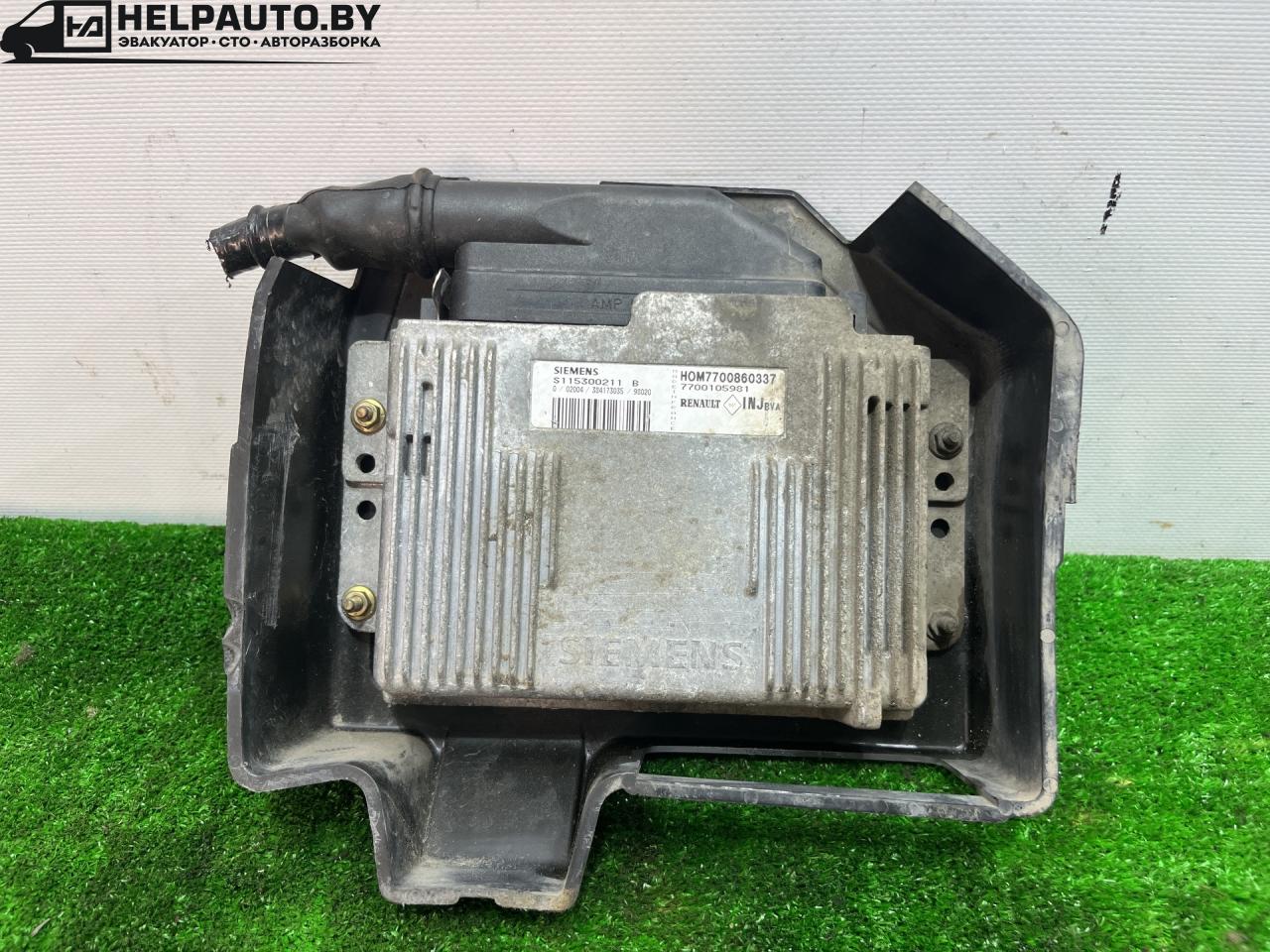 блок управления двигателем Renault Megane 1 поколение 1997, 1.6 л., K7M 703, бензин, 5МКПП, красный, хетчбэк 5 дв., передний привод, 7700105981, HOM7700860337 - фото №1