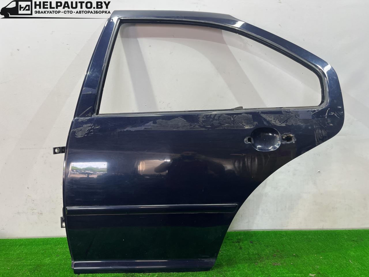 дверь задняя левая Volkswagen Jetta 4 поколение 2001, 2.0 л., AQY, бензин, МКПП, синий, седан, передний привод - фото №1
