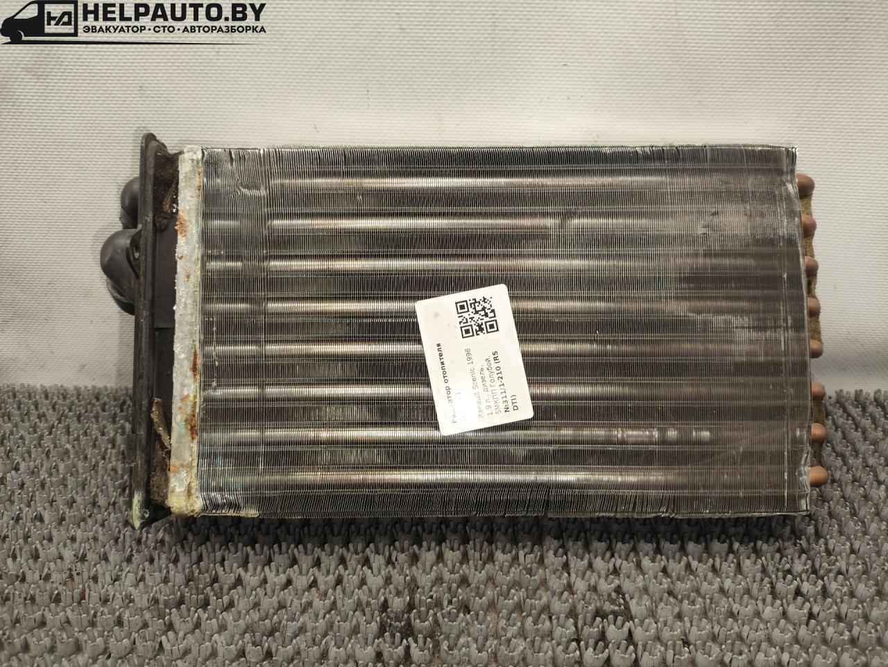 радиатор отопителя (печки) Renault Scenic 1 поколение 1998, 1.9 л., дизель, 5МКПП, голубой, минивэн, передний привод - фото №1