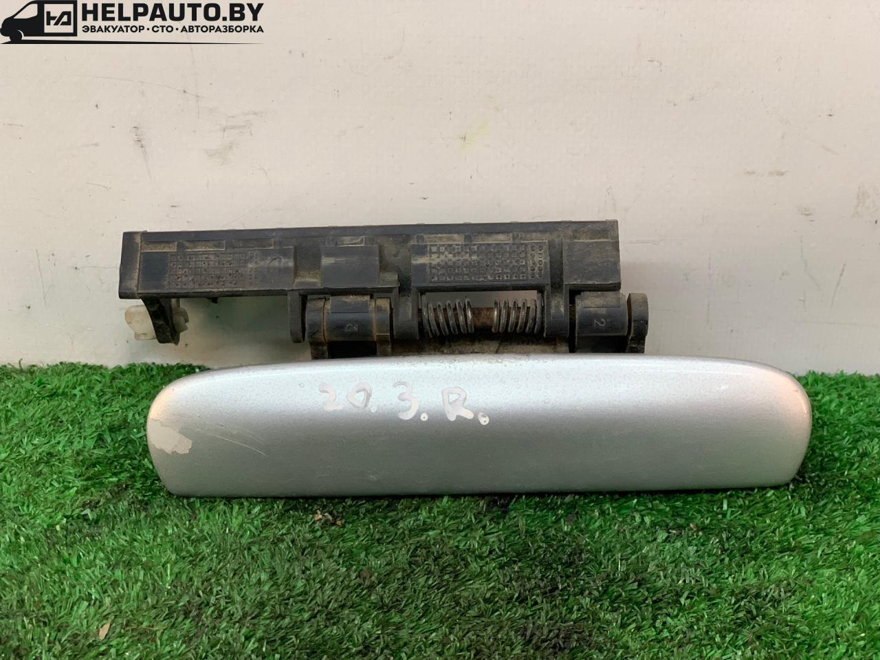 ручка наружная задняя правая Citroen Xsara Picasso 1 поколение 2002, 2.0 л., бензин, МКПП, серый, передний привод - фото №1