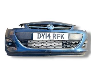 бампер передний Opel Astra J [рестайлинг] 2014, 1.6 л., A 16 XER, бензин, 5МКПП, azurblau / 22s, хетчбэк 5 дв., передний привод, правый руль, 13368660