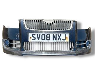 бампер передний Skoda Fabia 2 поколение (5J) 2008, 1.4 л., BNV, дизель, 5МКПП, black magic / lf9r, хетчбэк 5 дв., передний привод, правый руль, 5J0807221