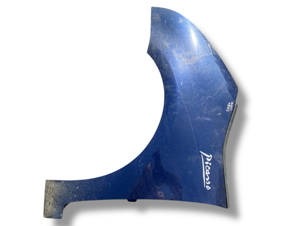 крыло переднее левое Citroen C4 Picasso 1 поколение 2008, 1.6 л., 9HZ (DV6TED4), дизель, 5МКПП, bleu oriental / kpu, минивэн, передний привод, правый руль, 9652990880007 - фото №1