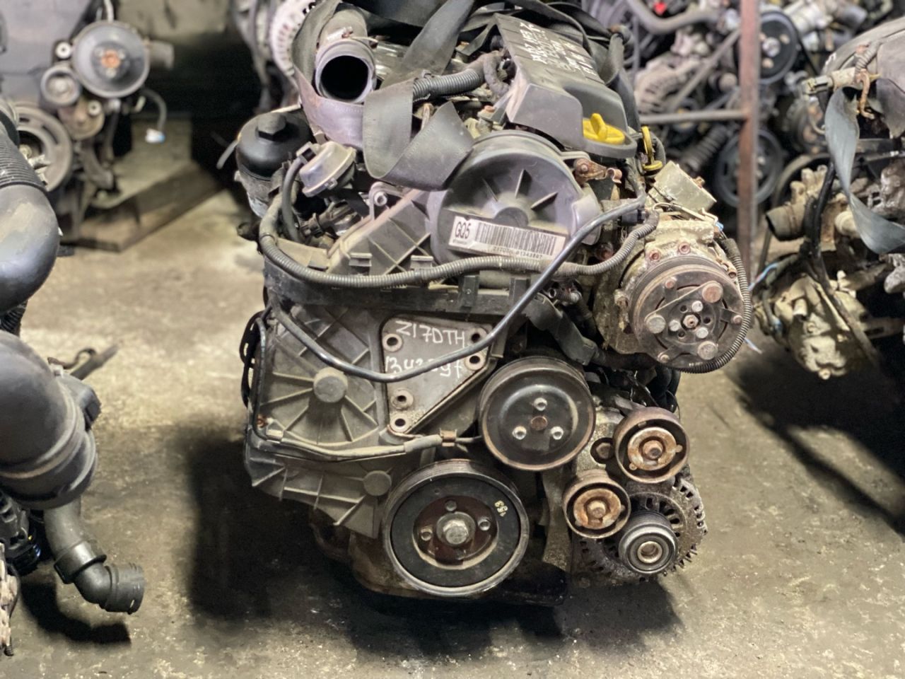 двигатель Opel Meriva 1 поколение (A) 2005, 1.7 л., Z 17 DTH, дизель, 5МКПП, starsilber iii / 2au, минивэн, передний привод, правый руль, Z17DTH - фото №1