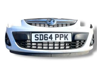 бампер передний Opel Corsa D [рестайлинг] 2014, 1.2 л., A 12 XER, бензин, 5МКПП, casablancaweiss / 474, хетчбэк 3 дв., передний привод, правый руль