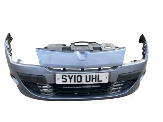 бампер передний Renault Megane 3 поколение 2009, 1.6 л., K4M 848, бензин, 5МКПП, bleu ecume / ternr, хетчбэк 5 дв., передний привод, правый руль
