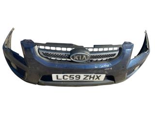 бампер передний Kia Sportage 2 поколение [рестайлинг] 2009, 2.0 л., D4EA, дизель, 6МКПП, oil blue / b6, внедорожник 5 дв., передний привод, правый руль