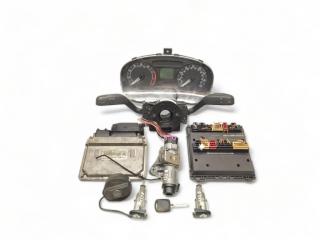 блок управления двигателем Skoda Fabia 2 поколение (5J) 5J 2008, 1.2 л., i, BBM, бензин, 5МКПП, серый, хетчбэк 5 дв., передний привод, правый руль, 4B0905851Q, 03D906023, 1J0201553AF, 6Q2937049F