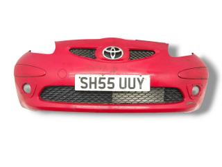 бампер передний Toyota Aygo 1 поколение 2005, 1.0 л., VVT-i, 1KR-FE, бензин, 5МКПП, super red v / 3p0, хетчбэк 5 дв., передний привод, правый руль, 52119-0H030