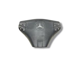 подушка безопасности водителя Mercedes-Benz C-Класс W203/S203/CL203 CL203 2003, 2.2 л., CDi, OM 611.962, дизель, АКПП, brillantsilber / 744, хетчбэк 3 дв., задний привод, правый руль, A2034602503, 2034602398