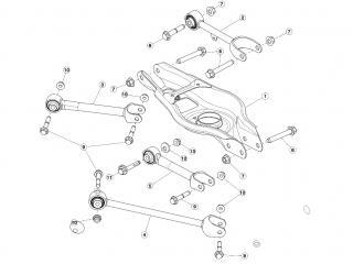 рычаг подвески Tesla Model 3 1 поколение 2020, 1044427-00-C