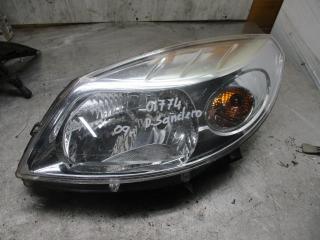 фара левая Dacia Sandero 1 поколение 2009, 1.4 л., бензин, МКПП, хетчбэк 5 дв.