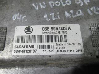 блок управления двигателем Volkswagen Polo 4 поколение 2004, 1.2 л., бензин, 03E906033A