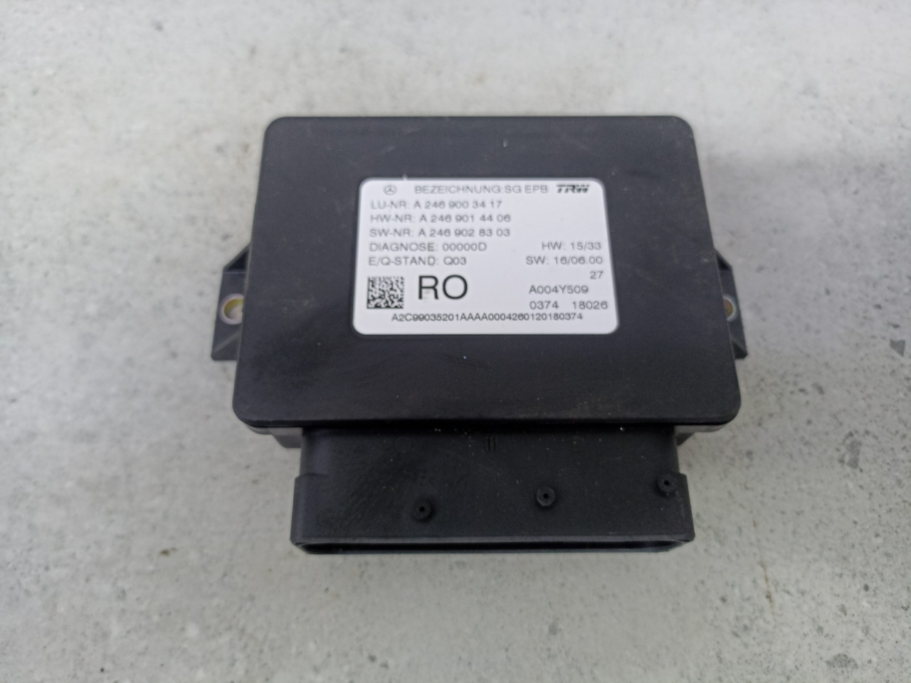 блок управления ручником Mercedes-Benz GLE W166 2017, A2469003417 - фото №1