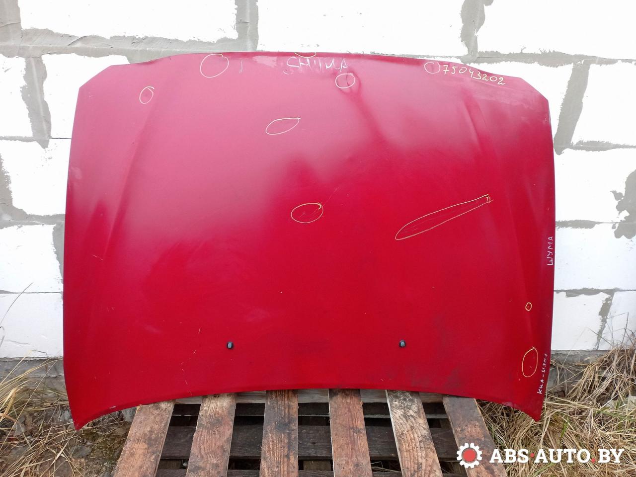 капот Kia Shuma 1 поколение 2000 - фото №1