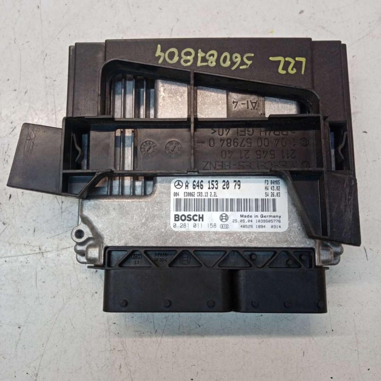 блок управления двигателем Mercedes-Benz E-Класс W211/S211 2004, 2.2 л., дизель, универсал, A6461532079, 0281011158, 2115452140 - фото №1