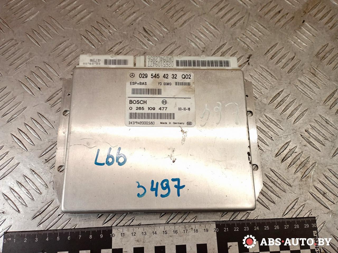 Блок управления ABS/ESP Mercedes-Benz A W168 1 поколение (1997-2001) 2000, 1.7 л., дизель, МКПП, 0295454232, 0265109477, A0295454232 - фото №1