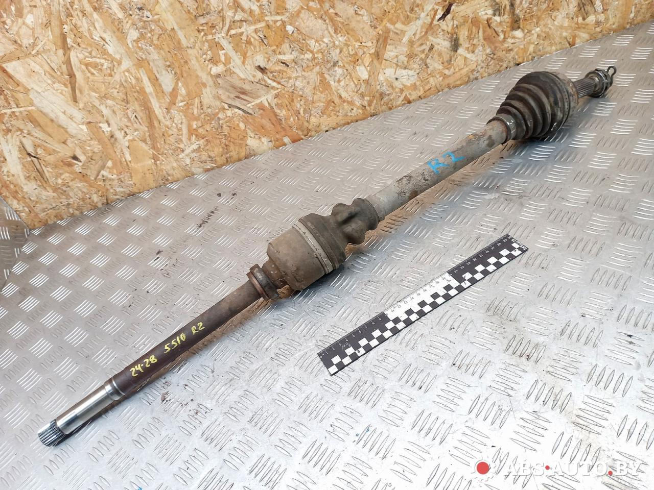 полуось передняя правая (приводной вал, ШРУС) Peugeot 407 1 поколение 2006, 2.0 л., RFN (EW10J4), бензин, универсал - фото №1