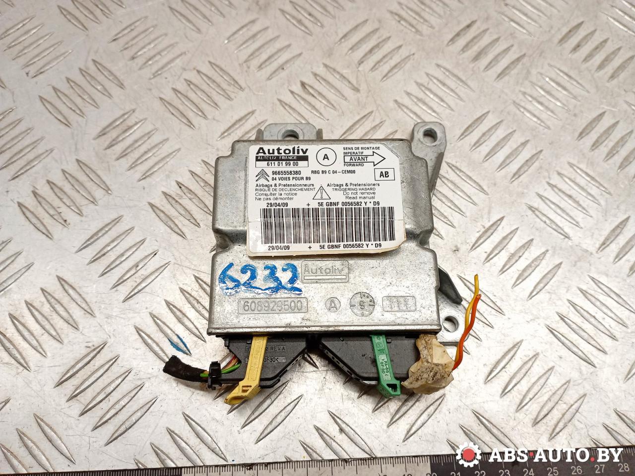 блок AirBag Citroen Berlingo 2 поколение (B9) 2009, 1.6 л., дизель, МКПП, фургон, 9665558380, 611019900 - фото №1