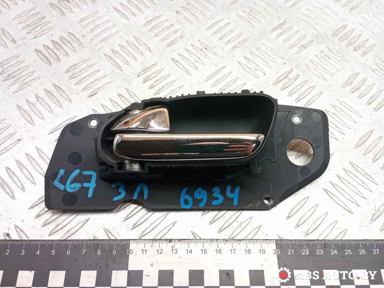 ручка внутренняя задняя левая Peugeot 607 1 поколение 9D 2004, 2.2 л., дизель, МКПП, 9629160777 - фото №1
