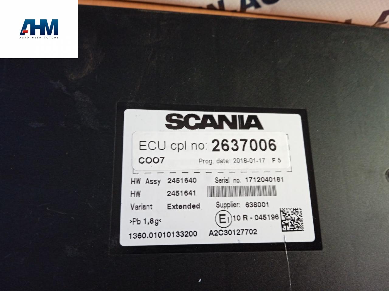 блок управления координатор Scania R 3 поколение 2011, 12.7 л., DC 13.05, дизель, белый, грузовик, 2578707, 2637006, 2485932, 2442725 - фото №1