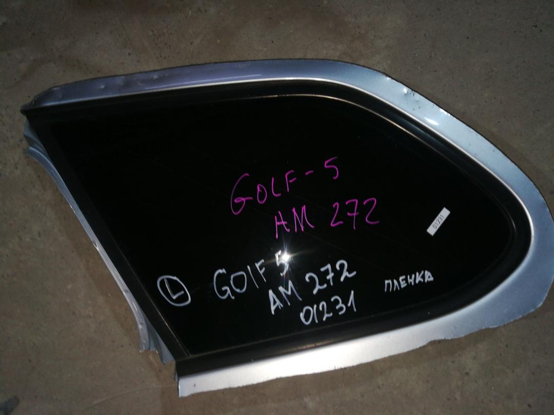 стекло кузовное боковое левое Volkswagen Golf 5 поколение 2009, 1.4 л., CAXA, бензин, АКПП, серебристый, универсал, правый руль - фото №1